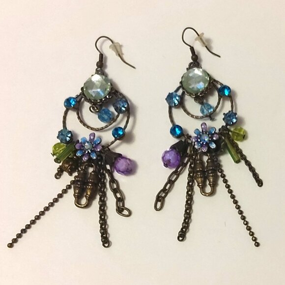 NEW Handcrafted Long Drop Beaded Dangle Earrings Women Fashion Jewelry Gifts - Picture 5 of 5